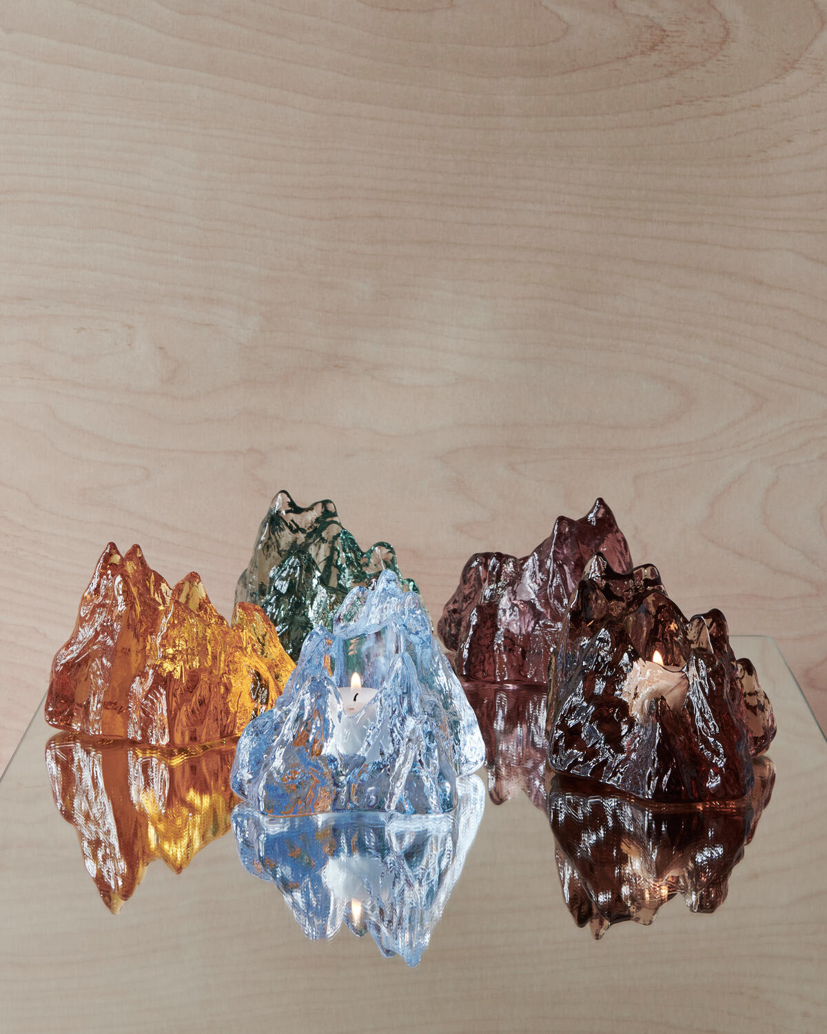 The Rock ljuslykta lysestage, Iice Blue - H9 cm